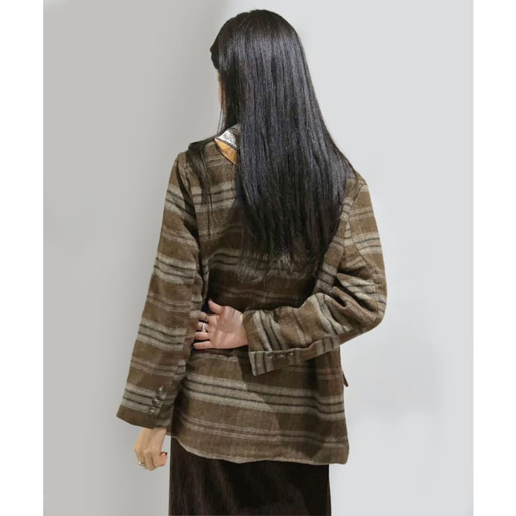 メルトンチェックインナーキルティングジャケット | Jewelobe | 詳細画像5 