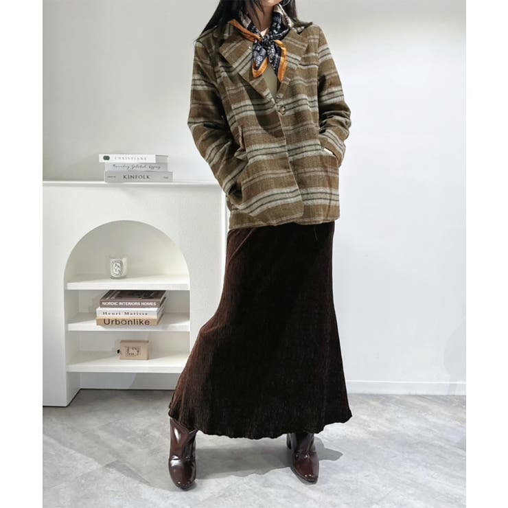 メルトンチェックインナーキルティングジャケット | Jewelobe | 詳細画像7 