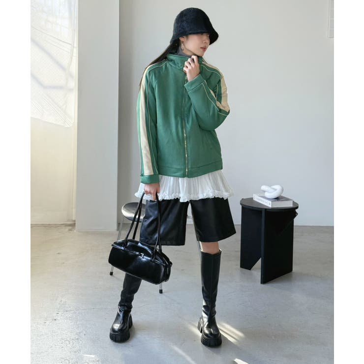 スエードタッチスリーブラインスポーティーブルゾン | Jewelobe | 詳細画像11 