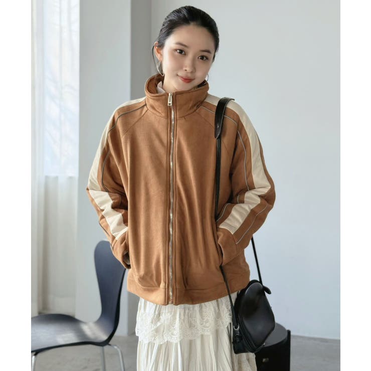 スエードタッチスリーブラインスポーティーブルゾン | Jewelobe | 詳細画像12 