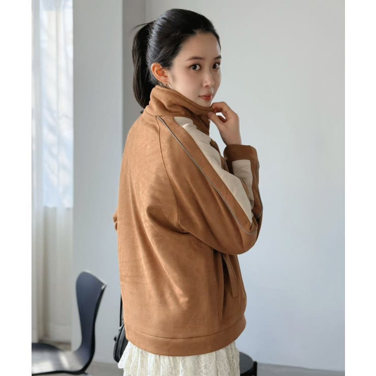 スエードタッチスリーブラインスポーティーブルゾン | Jewelobe | 詳細画像15 