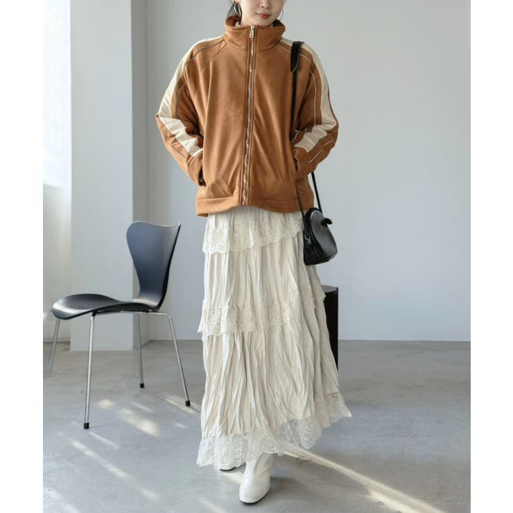 スエードタッチスリーブラインスポーティーブルゾン | Jewelobe | 詳細画像18 