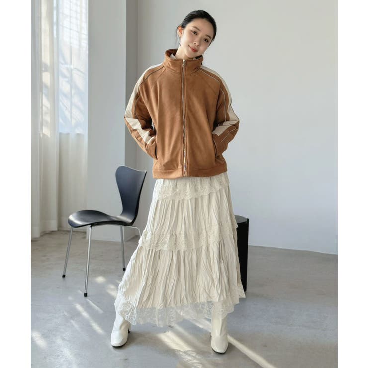 スエードタッチスリーブラインスポーティーブルゾン | Jewelobe | 詳細画像20 