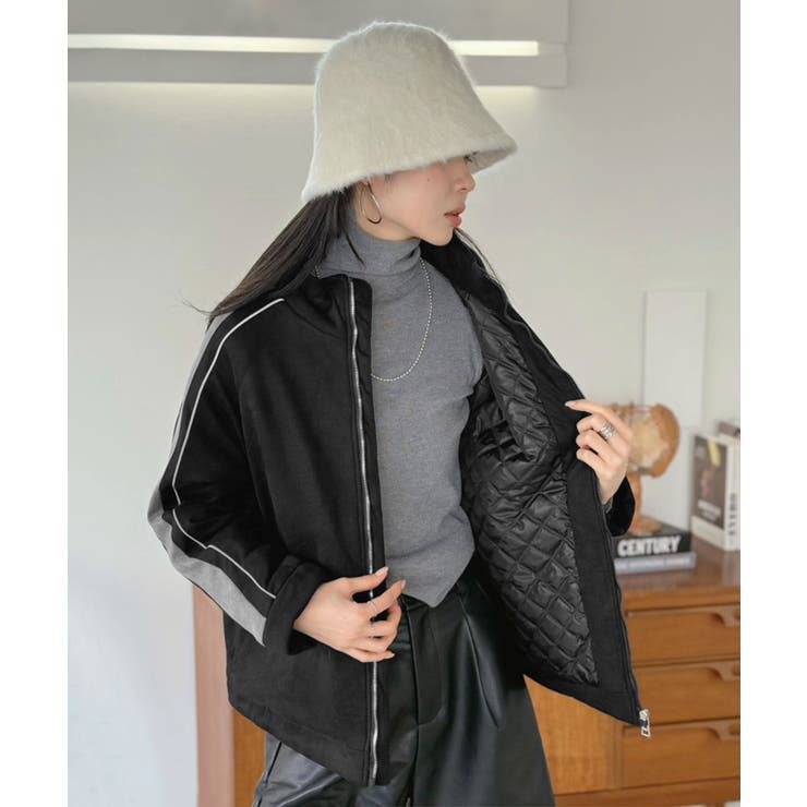 スエードタッチスリーブラインスポーティーブルゾン | Jewelobe | 詳細画像24 