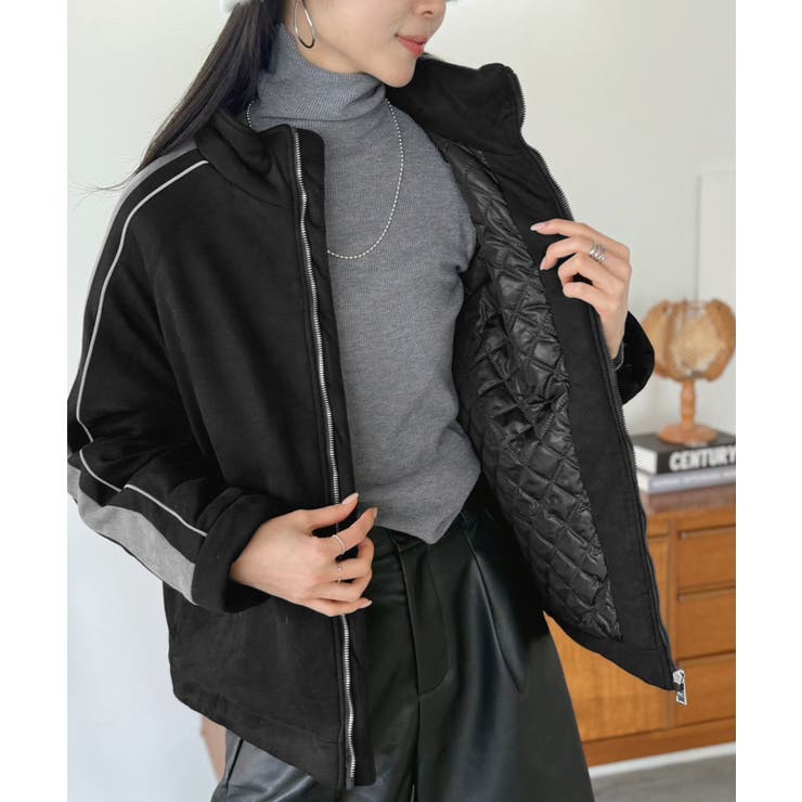 スエードタッチスリーブラインスポーティーブルゾン | Jewelobe | 詳細画像28 