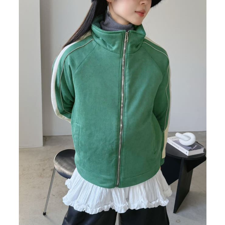 スエードタッチスリーブラインスポーティーブルゾン | Jewelobe | 詳細画像3 