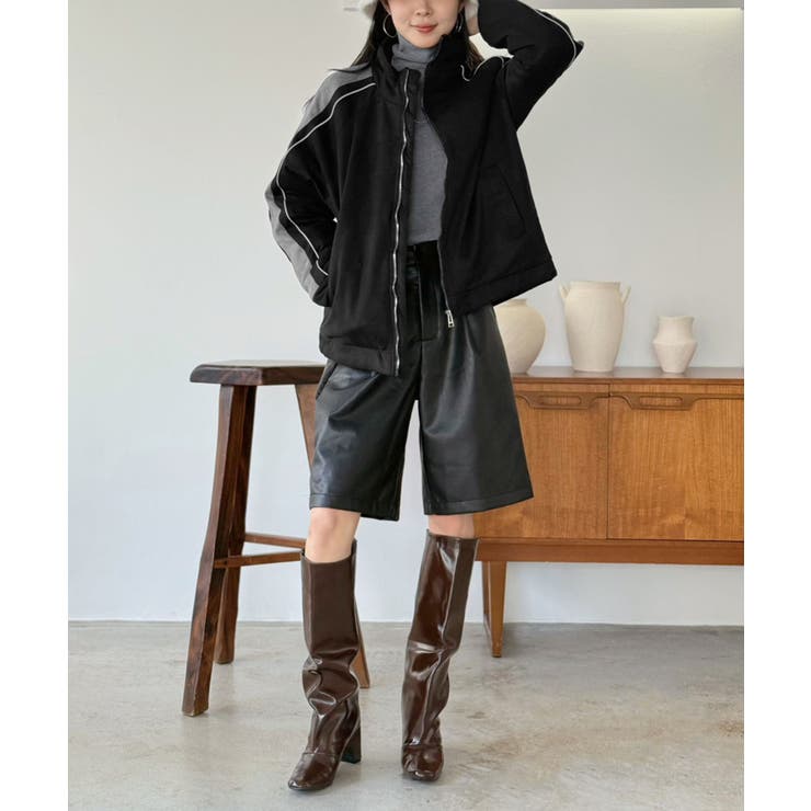 スエードタッチスリーブラインスポーティーブルゾン | Jewelobe | 詳細画像30 