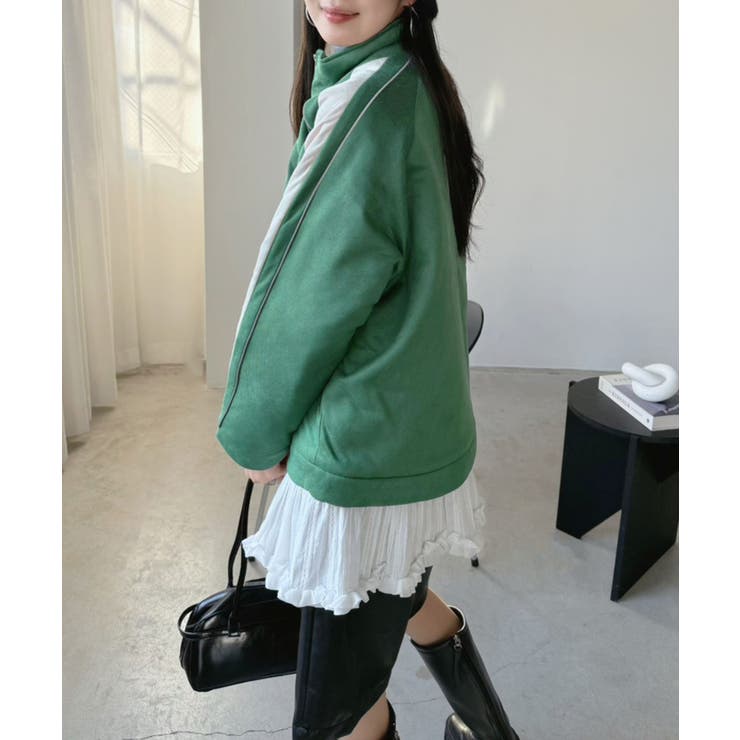 スエードタッチスリーブラインスポーティーブルゾン | Jewelobe | 詳細画像6 