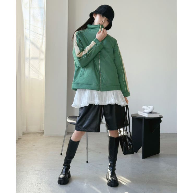 スエードタッチスリーブラインスポーティーブルゾン | Jewelobe | 詳細画像7 