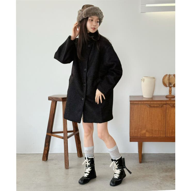 マルチウェイカーリーシャギーミディコート | Jewelobe | 詳細画像22 