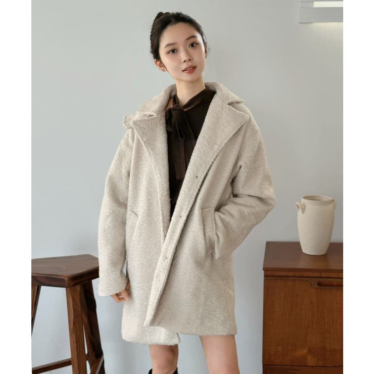 マルチウェイカーリーシャギーミディコート | Jewelobe | 詳細画像6 