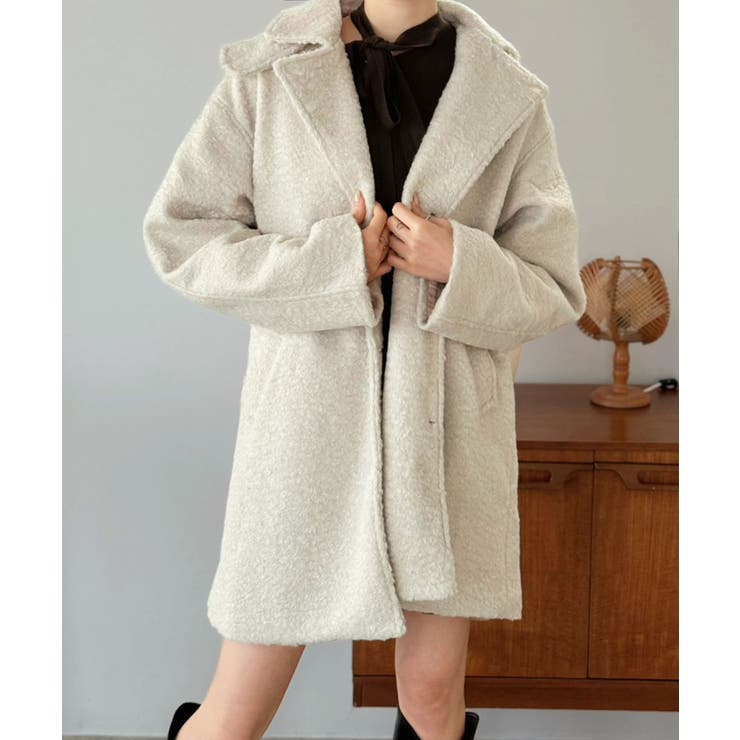 マルチウェイカーリーシャギーミディコート | Jewelobe | 詳細画像7 