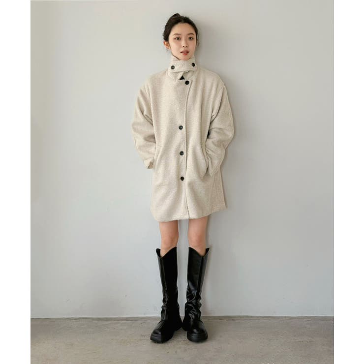 マルチウェイカーリーシャギーミディコート | Jewelobe | 詳細画像9 