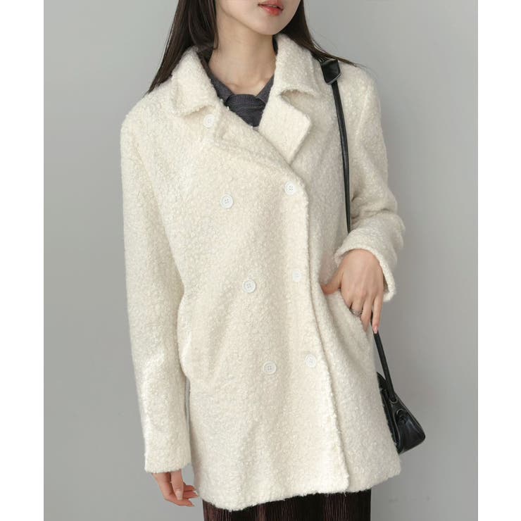 カーリーボアミディコート | Jewelobe | 詳細画像1 