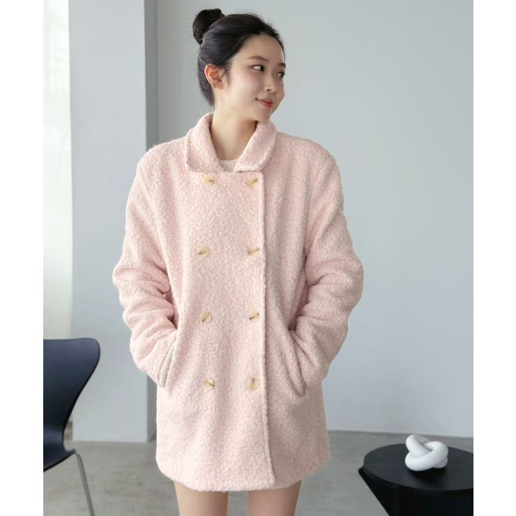 カーリーボアミディコート | Jewelobe | 詳細画像15 