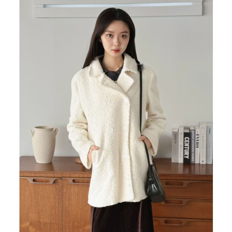 カーリーボアミディコート | Jewelobe | 詳細画像7 