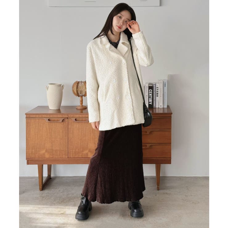 カーリーボアミディコート | Jewelobe | 詳細画像9 