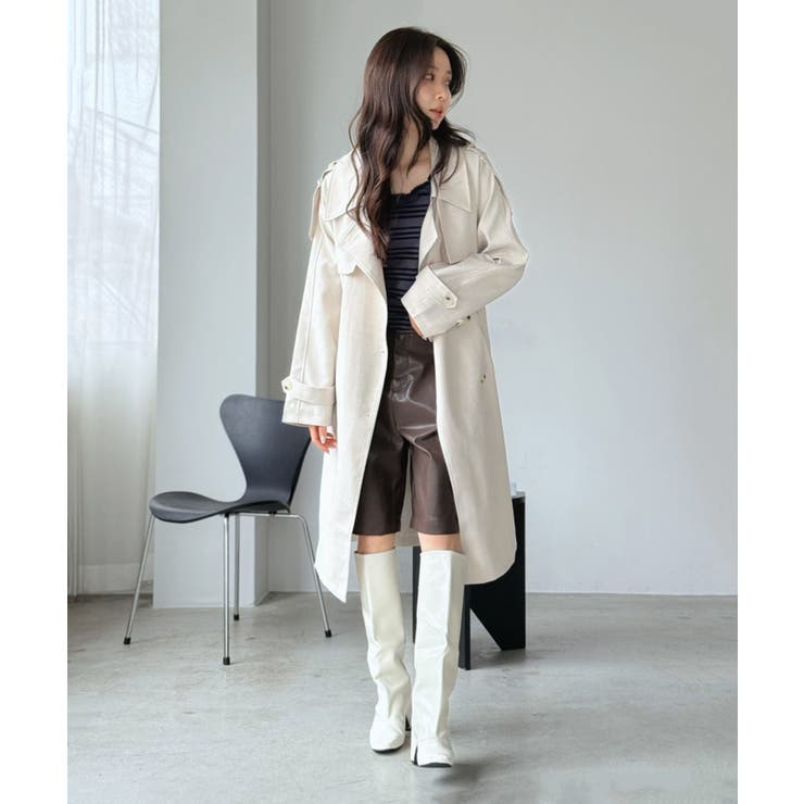 ダブルブレストルーズトレンチコート | Jewelobe | 詳細画像12 