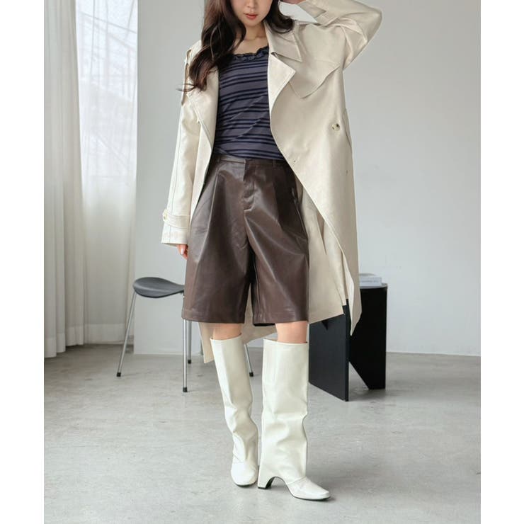 ダブルブレストルーズトレンチコート | Jewelobe | 詳細画像14 