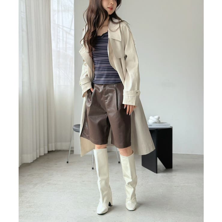 ダブルブレストルーズトレンチコート | Jewelobe | 詳細画像15 