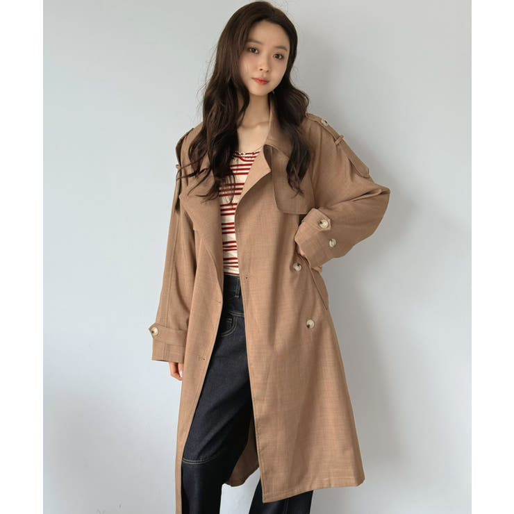 ダブルブレストルーズトレンチコート | Jewelobe | 詳細画像16 