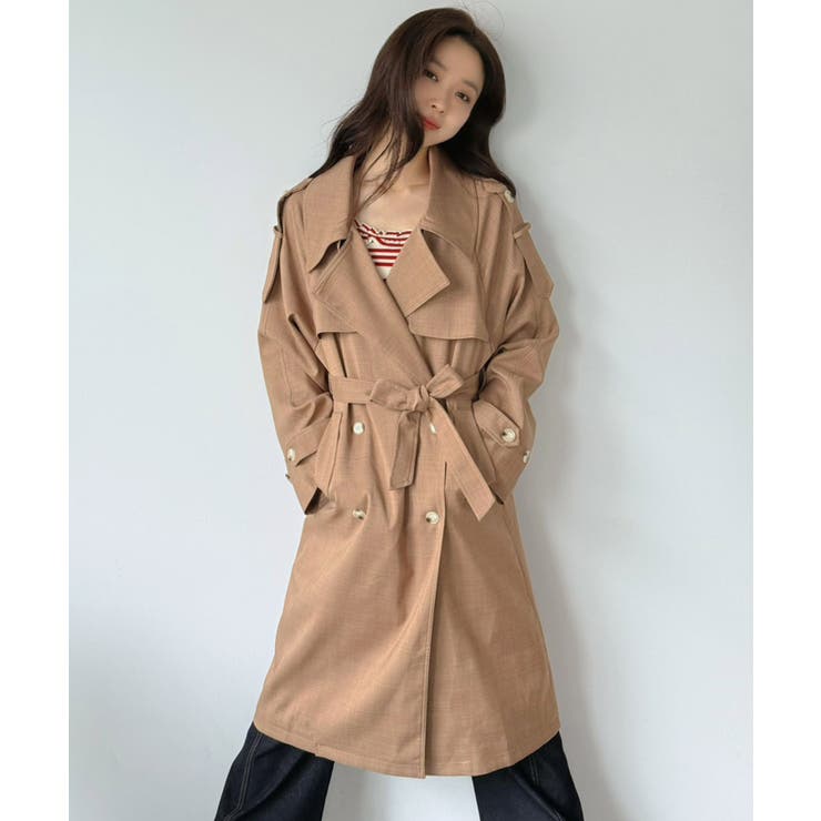 ダブルブレストルーズトレンチコート | Jewelobe | 詳細画像17 