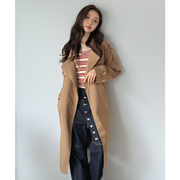 ダブルブレストルーズトレンチコート | Jewelobe | 詳細画像18 