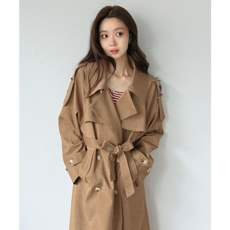 ダブルブレストルーズトレンチコート | Jewelobe | 詳細画像19 