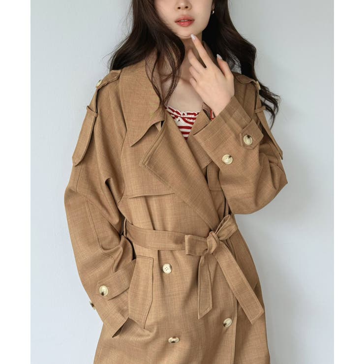 ダブルブレストルーズトレンチコート | Jewelobe | 詳細画像20 