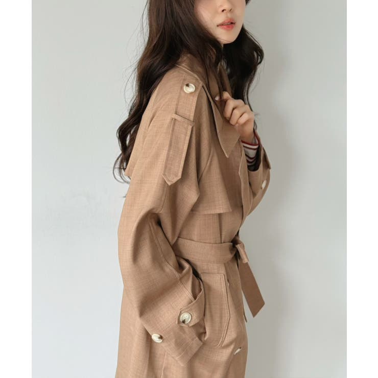 ダブルブレストルーズトレンチコート | Jewelobe | 詳細画像21 