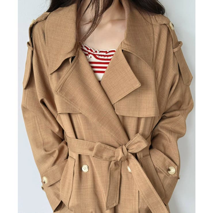 ダブルブレストルーズトレンチコート | Jewelobe | 詳細画像23 