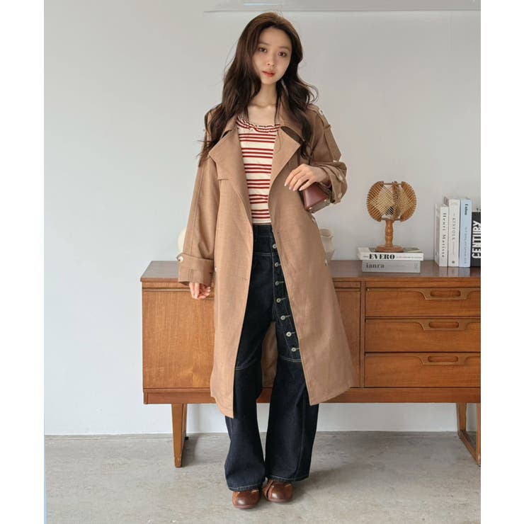 ダブルブレストルーズトレンチコート | Jewelobe | 詳細画像25 