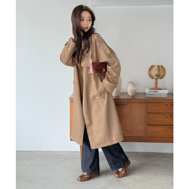 ダブルブレストルーズトレンチコート | Jewelobe | 詳細画像26 