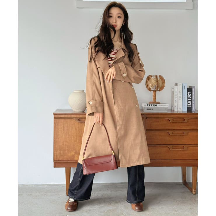 ダブルブレストルーズトレンチコート | Jewelobe | 詳細画像31 