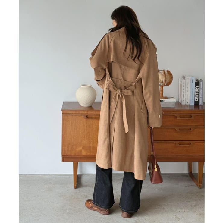 ダブルブレストルーズトレンチコート | Jewelobe | 詳細画像32 