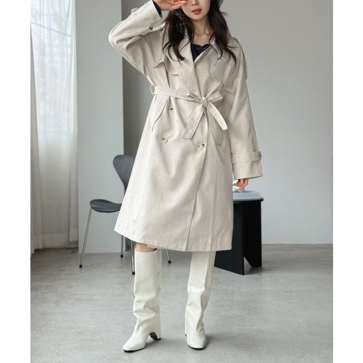 ダブルブレストルーズトレンチコート | Jewelobe | 詳細画像4 