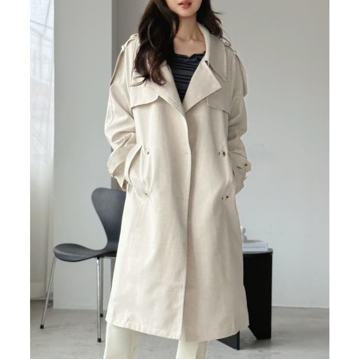 ダブルブレストルーズトレンチコート | Jewelobe | 詳細画像5 