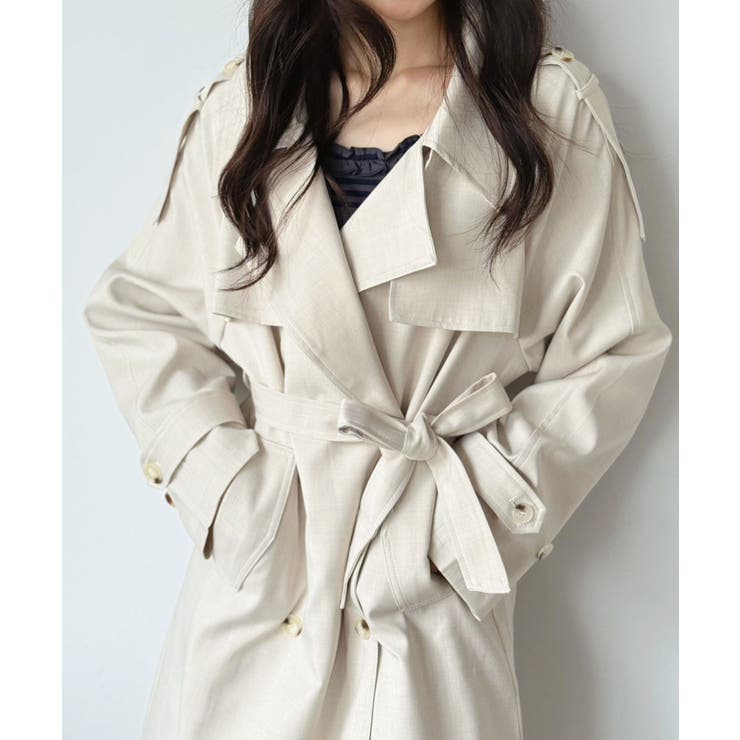 ダブルブレストルーズトレンチコート | Jewelobe | 詳細画像6 