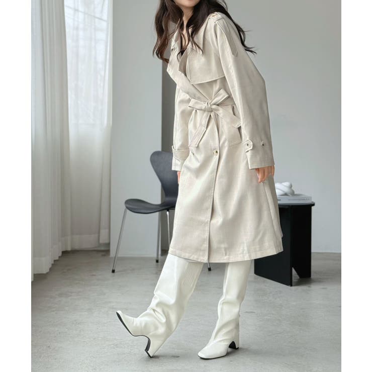 ダブルブレストルーズトレンチコート | Jewelobe | 詳細画像8 