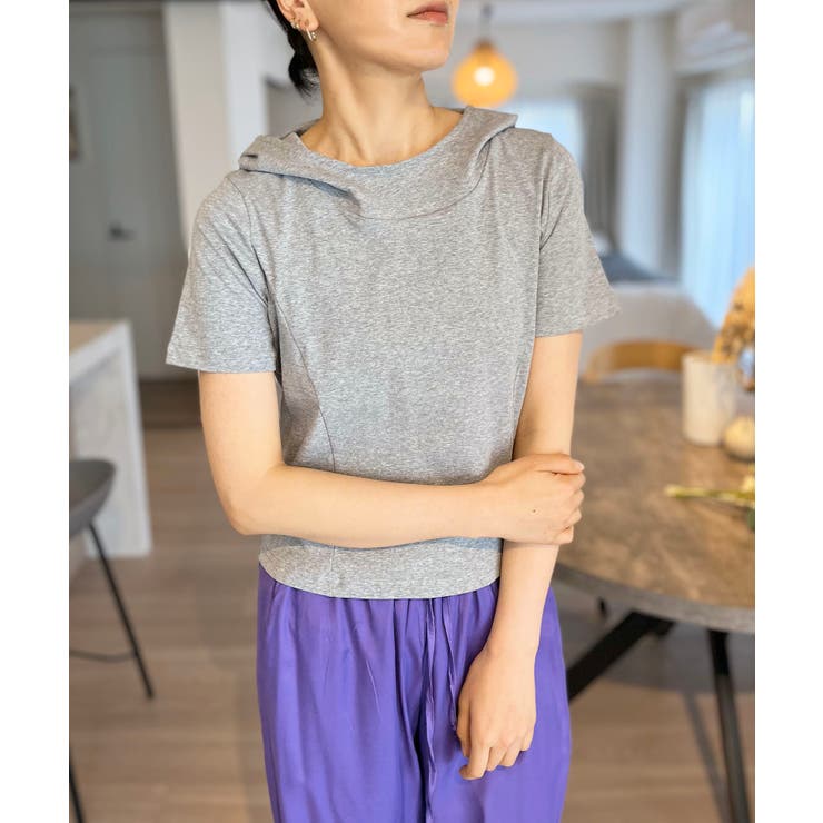 グレー | スポーティーフーディーTシャツ | Jewelobe