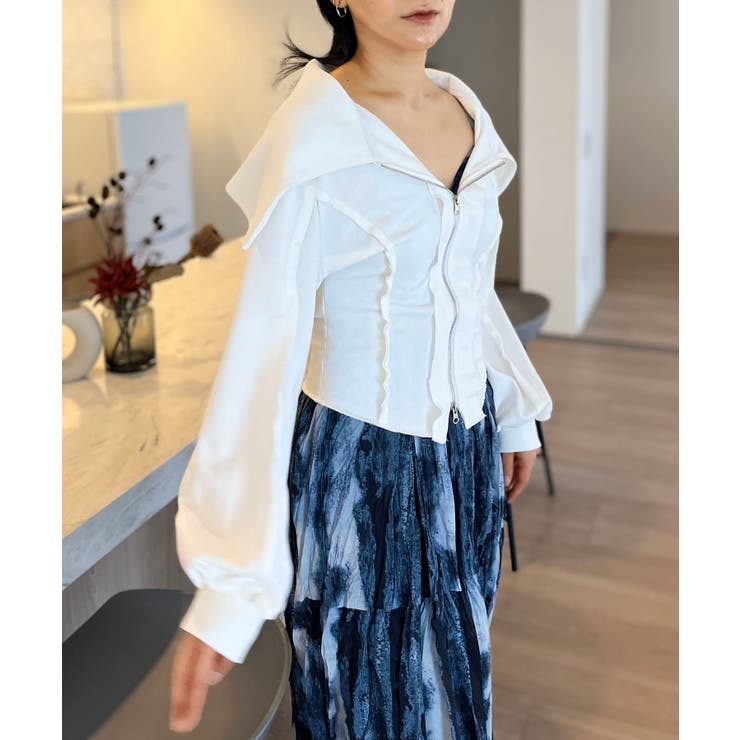 ワイドカラージップアップトレーナー | Jewelobe | 詳細画像5 