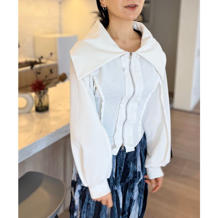 ワイドカラージップアップトレーナー | Jewelobe | 詳細画像6 