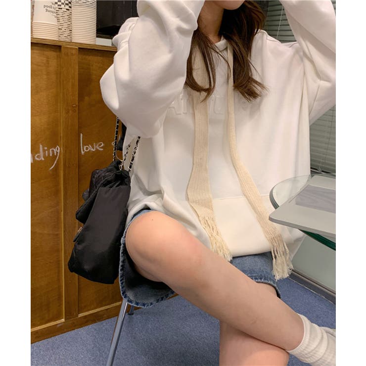 エンボスロゴオーバーサイズパーカー | Jewelobe | 詳細画像4 