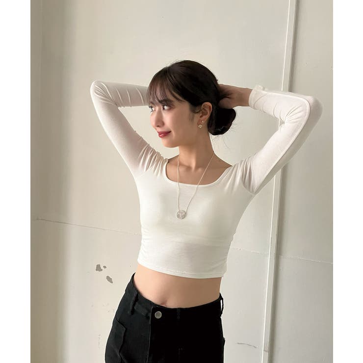 バッククロスクロップドカットソー | Jewelobe | 詳細画像5 