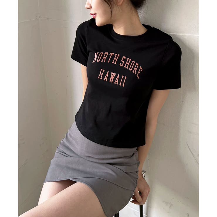 シンプルレタリングタイトチビTシャツ | Jewelobe | 詳細画像18 