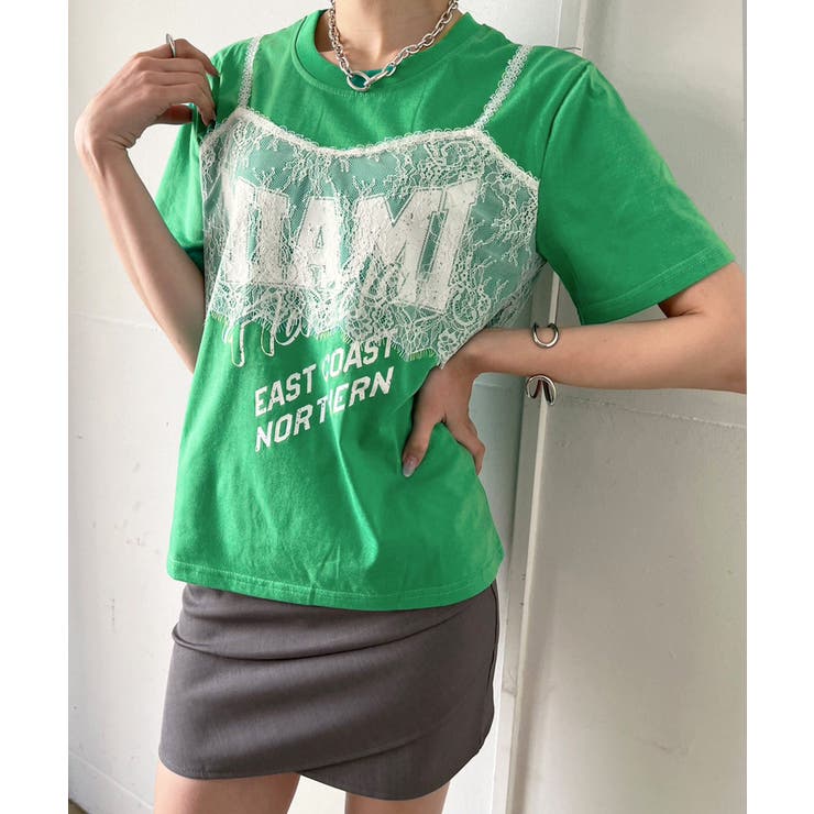 レースビスチェドッキングロゴTシャツ | Jewelobe | 詳細画像10 