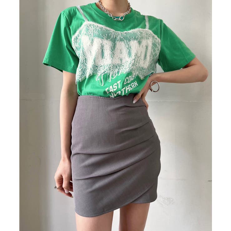レースビスチェドッキングロゴTシャツ | Jewelobe | 詳細画像11 