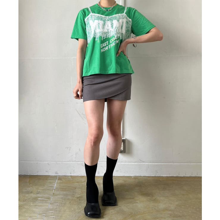 レースビスチェドッキングロゴTシャツ | Jewelobe | 詳細画像16 