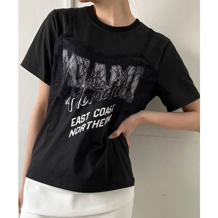 レースビスチェドッキングロゴTシャツ | Jewelobe | 詳細画像22 