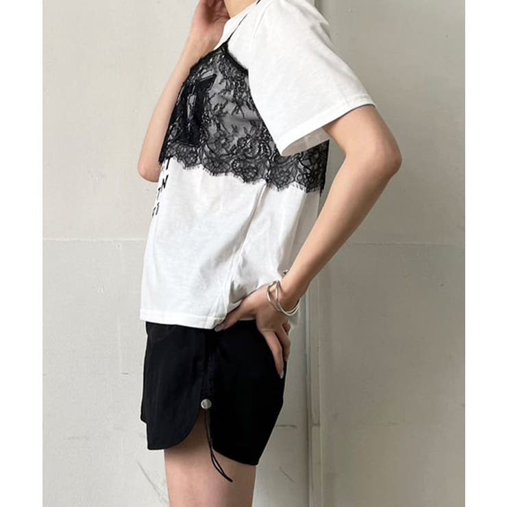 レースビスチェドッキングロゴTシャツ | Jewelobe | 詳細画像5 